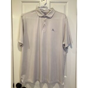 Rhoback Polo Shirt Mens 3XL Performance Stretch Golf Light Gray XXXL